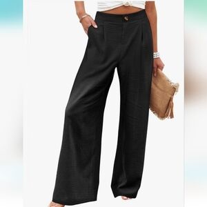 Angerella wide leg pull on black Palazzo pants